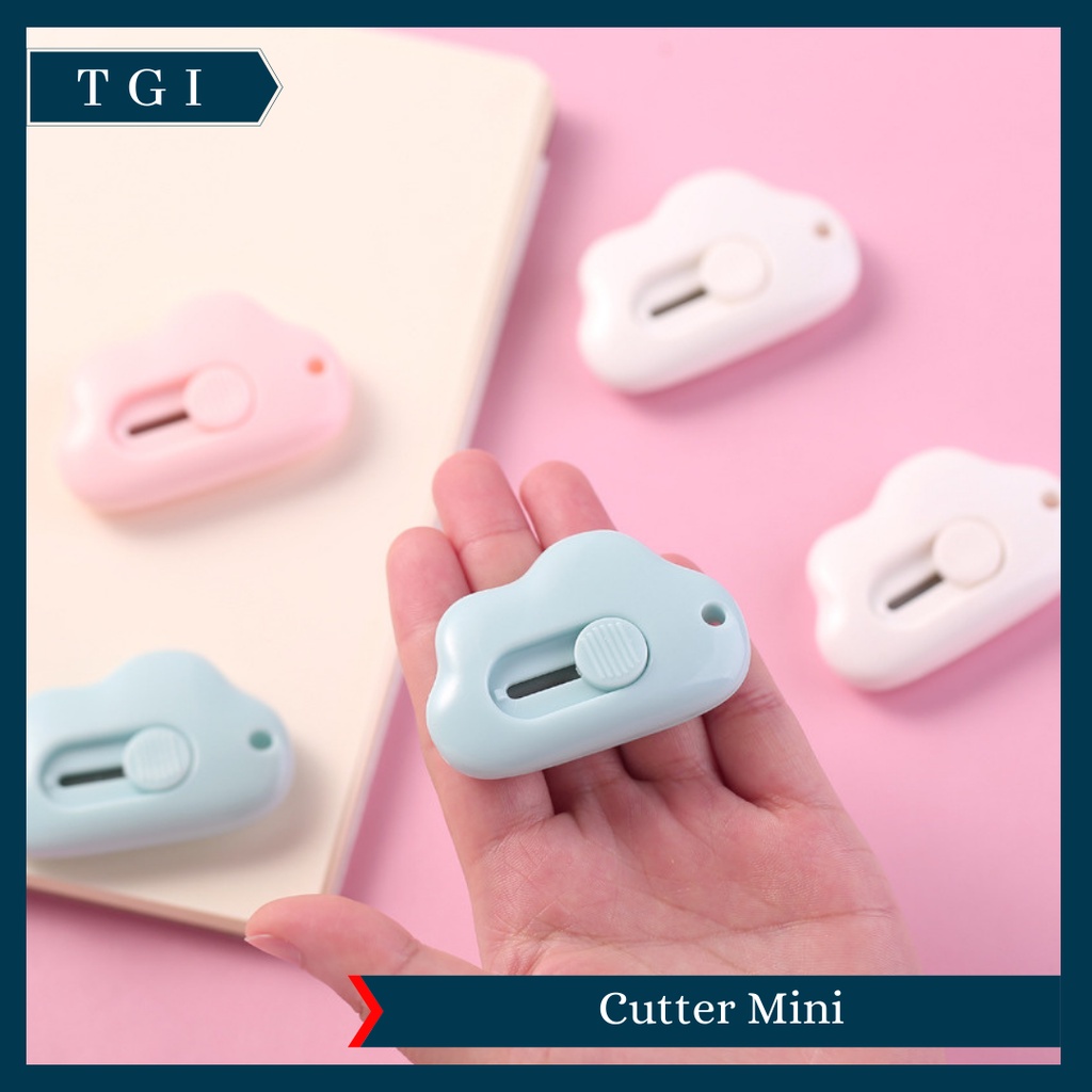 TGI - PISAU PEMOTONG KERTAS MINI PORTABLE / CUTTER MINI UNTUK ALAT TULIS KANTOR