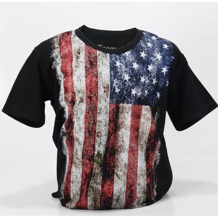 Kaos Baju Tshirt Bendera Amerika USA Premium Quality Big Size Jumbo XL-XXXL Rhymes