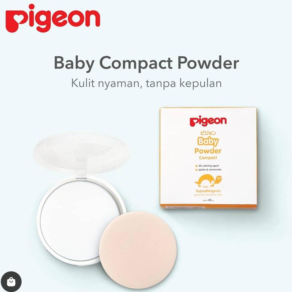 Pigeon ORIGINAL Baby Compact Powder Hypoallergenic Bedak Bayi Padat Kulit Sensitif 45gr 2487