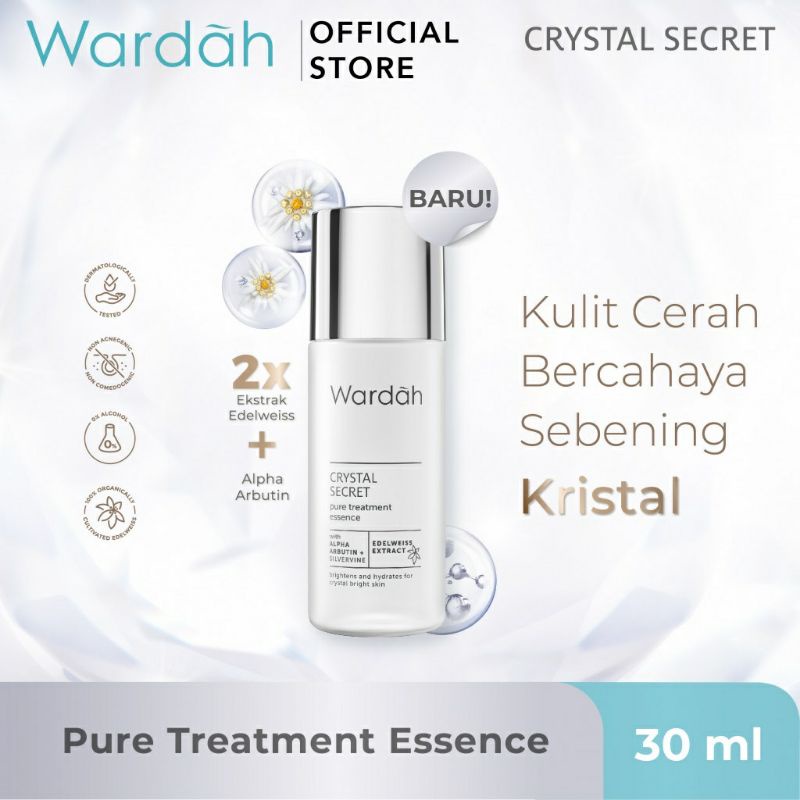 WARDAH CRYSTAL SECRET PURE TREATMENT ESSENCE 30ML ~ ORIGINAL 100%