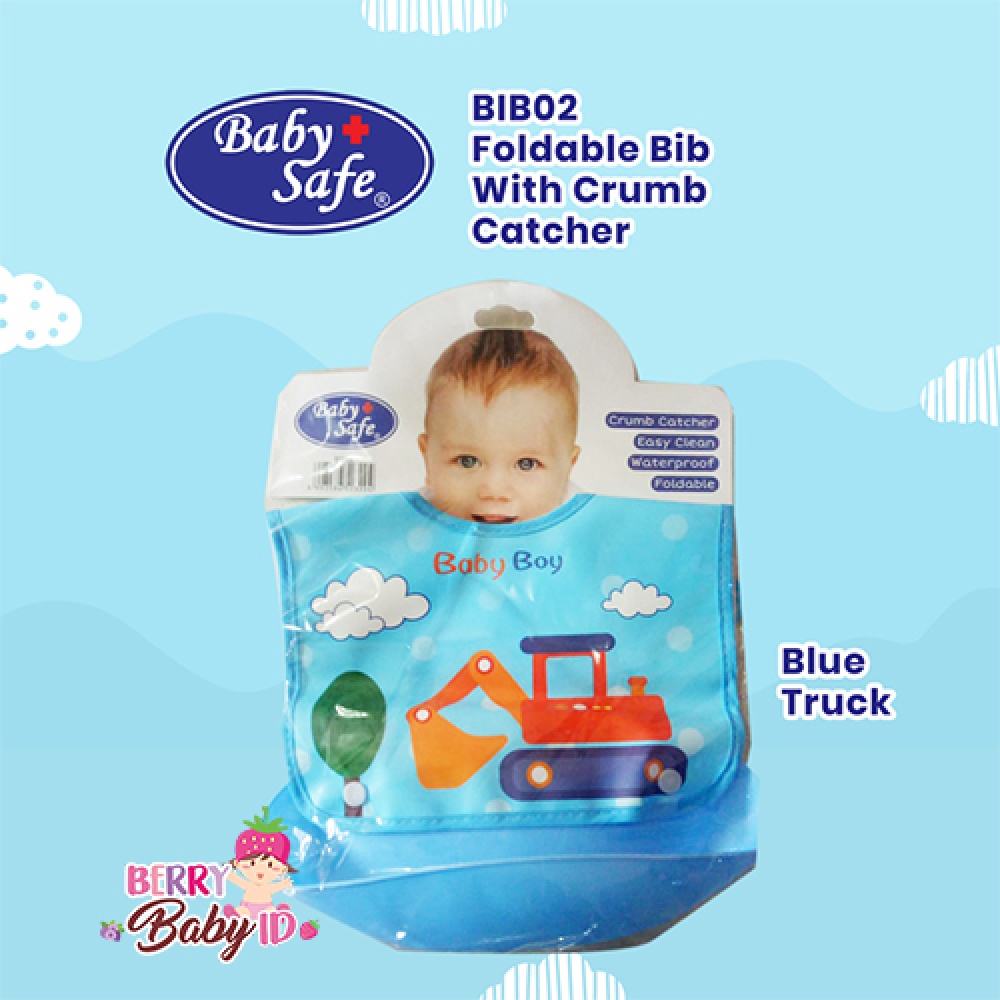 Baby Safe Foldable Slabber Crumb Catcher Bib Celemek Makan Bayi BBS043 Berry Mart