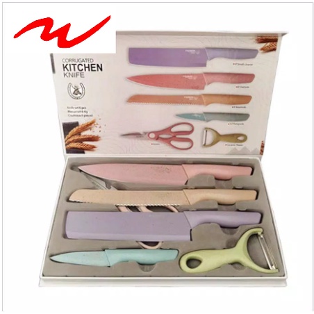 Pisau Dapur Ktichen Knife 6pcs Murah