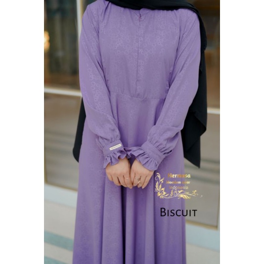 GAMIS SYARI EMBOS PREMIUM BISCUIT (DARK LILAC)