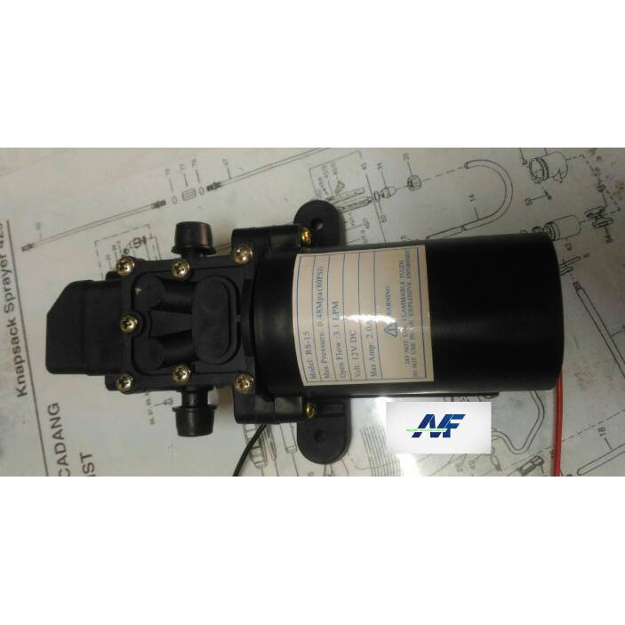Pompa Air DC Sistem Otomatis 2 Kaki ( Sparepart Dinamo Sprayer ) pompa