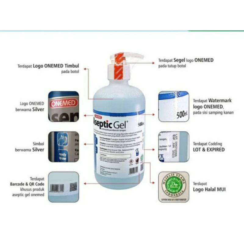 Aseptic gel 500ml onemed Original