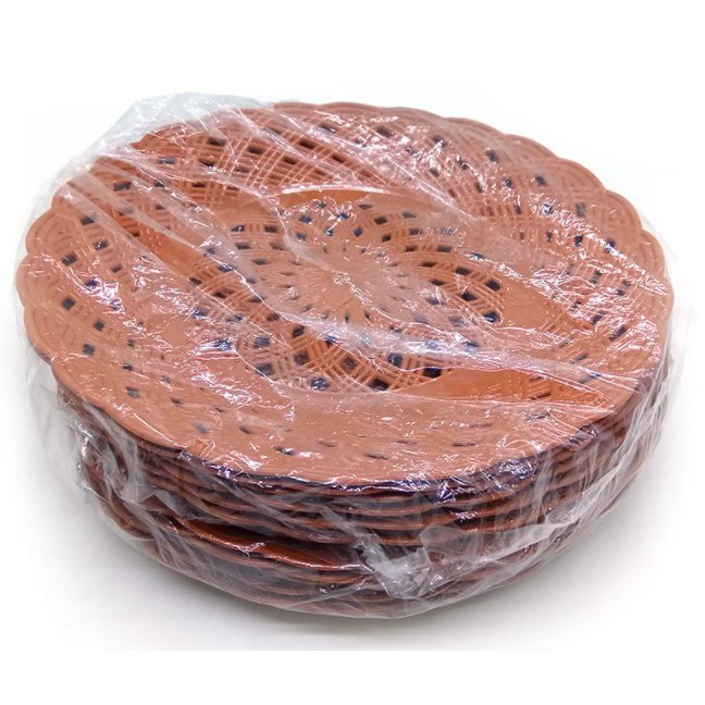 Piring Rotan Plastik 1 Lusin 12 Pcs