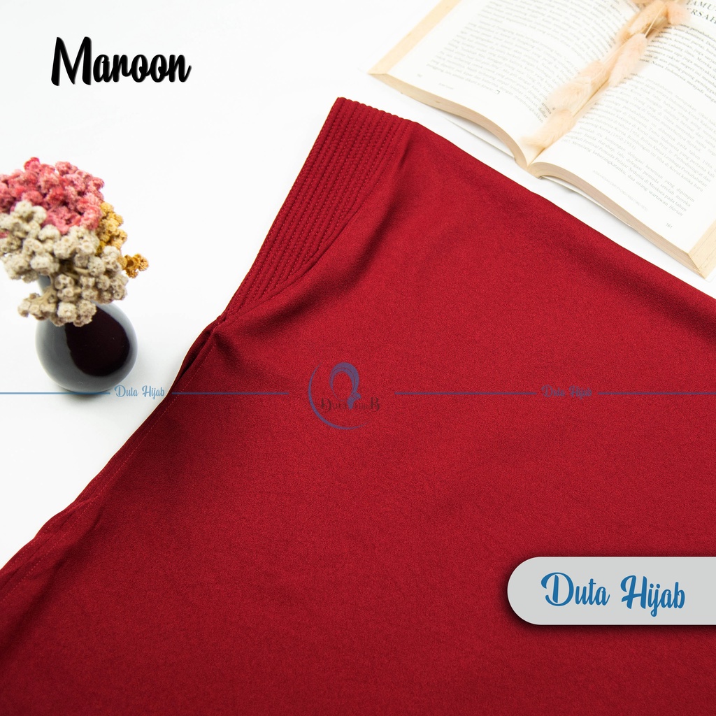 Jilbab instan / Hijab bergo maryam SIMPLE PAD JUMBO L murah (TANPA TALI)-Maroon