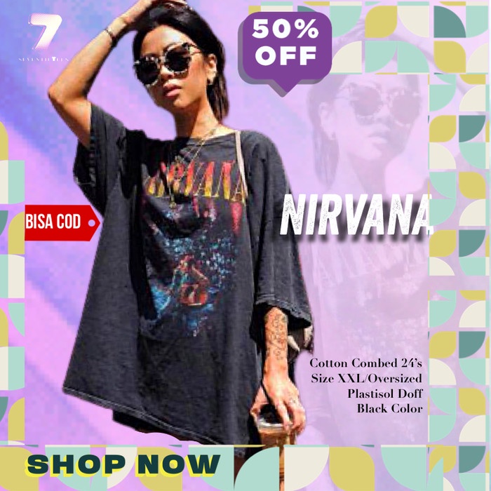 KAOS NIRVANA - MTV UNPLUGGED T SHIRT ROCK BAND OVERSIZED XXL