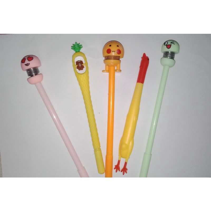 

pulpen karakter kepala/ emoji lucu