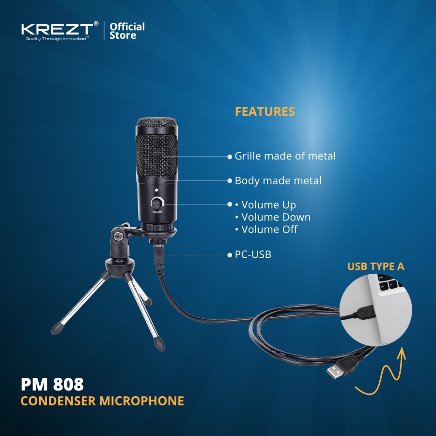 KREZT PM 808 USB CONDENSER MICROPHONE