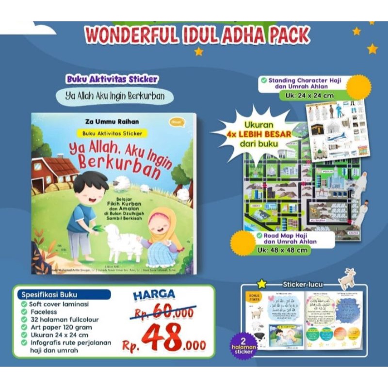 Wonderful Idul Adha Pack Paket Buku dan Aktivitas Idul Adha Buku Cerita Islami Anak by Ahlan