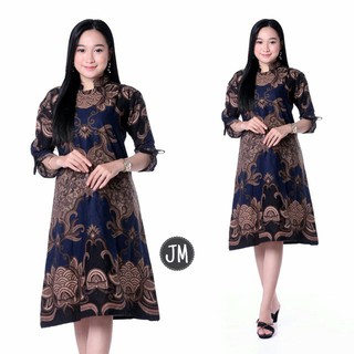 Baju Batik Couple Pria Wanita Bahan Katun Lengan Panjang Motif Batwing