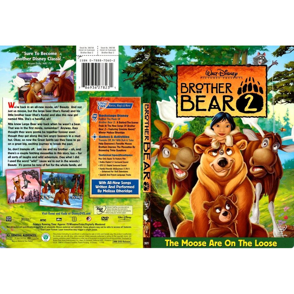 NEW KASET DVD FILM KARTUN ANIMASI BOXOFFICE BROTHER BEAR 2 TERLARIS