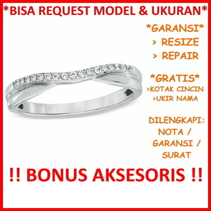 Gratis Tulis Nama Bisa Pesan Model Garansi Silver Asli Cincin Perak Wanita Nikah Tunangan Id642