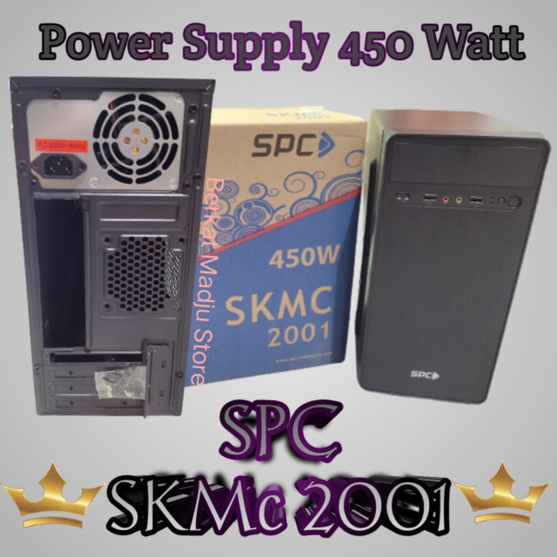 Casing Cpu Casing Komputer Standart SPC SKMC 2001 Free Psu 450Watt