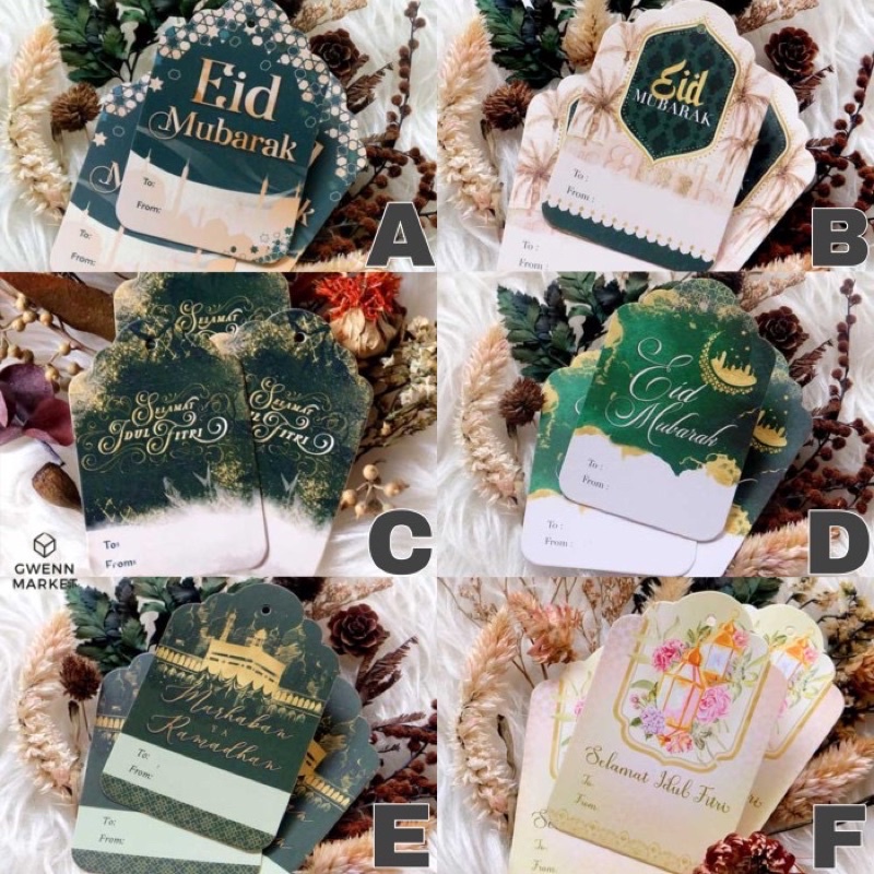 

Handtag EID (per 5 pcs) kartu ucapan handtag idul fitri hand tag lebaran
