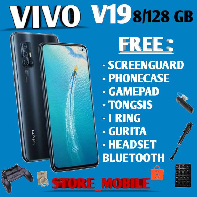 VIVO V19 8/128 2020 RAM 8GB ROM 128GB 8/256 GARANSI RESMI