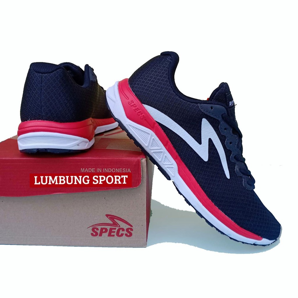 Sepatu Running Specs Dual Enduro Black/Emperor Red/White 100% Original