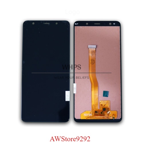 Layar Sentuh LCD TS Touchscreen Fullset Samsung A7 2018 A750 OLED BLACK