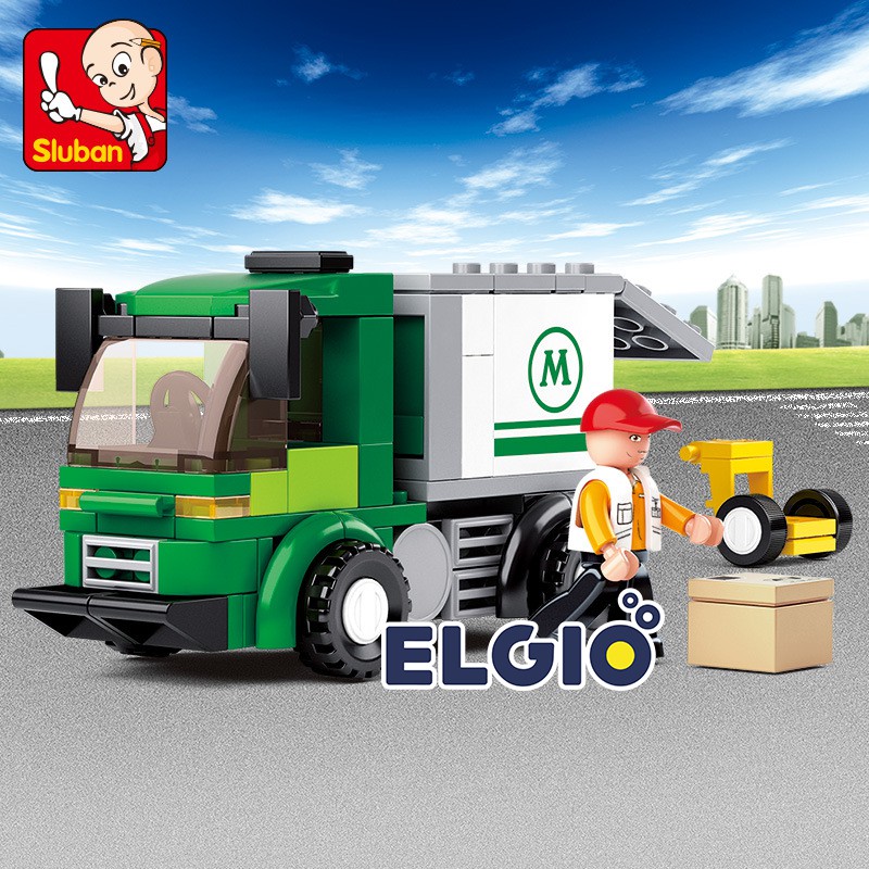 Lego Mobil Box Cargo Barang Pesawat Bandara Airport Security Van M38 B0368