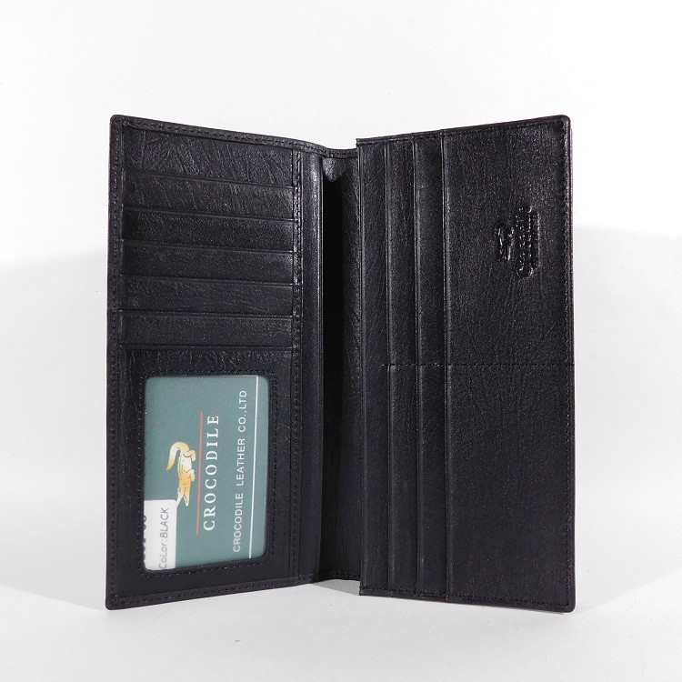 Free Ongkir - DOMPET KULIT PRIA PANJANG IMPORT BRANDED | CROCODILE 1201-08 BLACK - Termurah