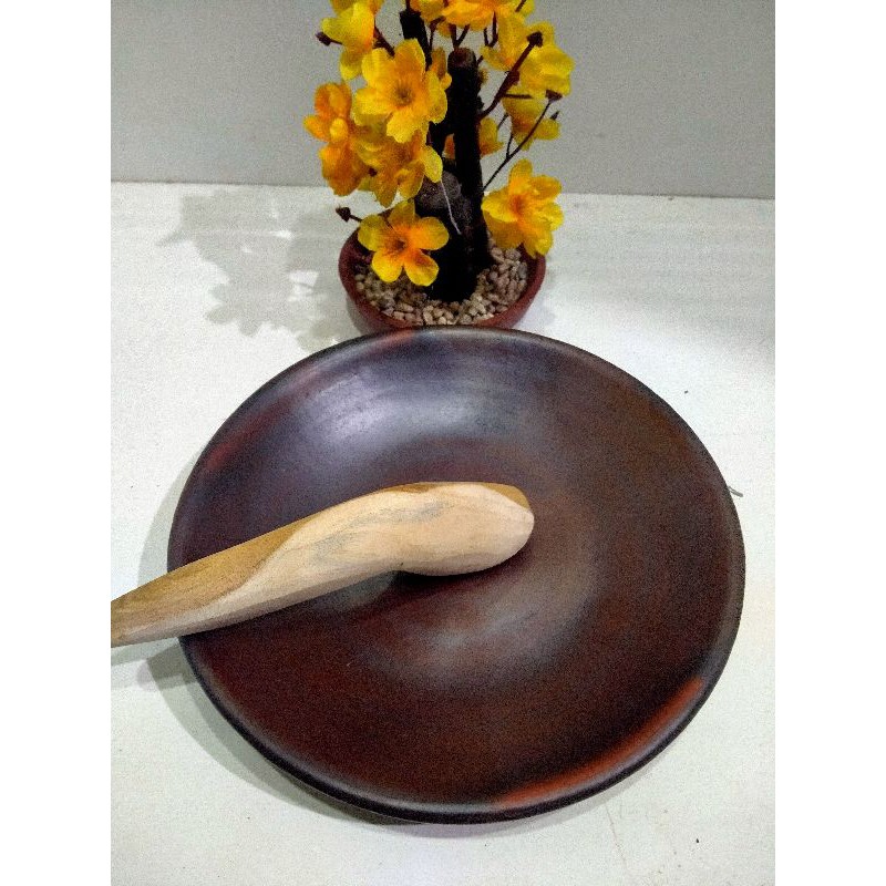 Cobek Tanah Liat jumbo uk.26cm+ ulekan