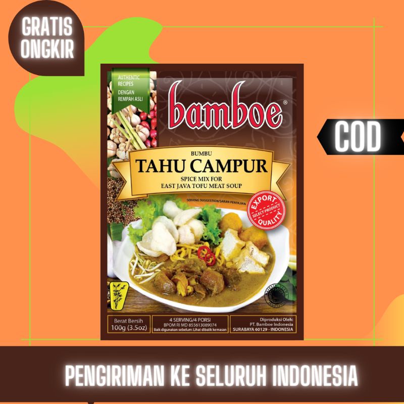 

BAMBOE bumbu dapur racik masak instan tahu campur masakan Jawa timur