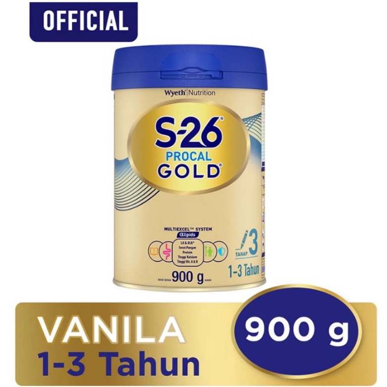 S-26 Procal Gold Tahap 3 Susu Vanilla Tin 400gr 900gr & 1600gr