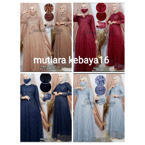 GAMIS TEMPEL TILLE BORDIR/GAMIS MODERN/PERNIKAHAN/PESTA