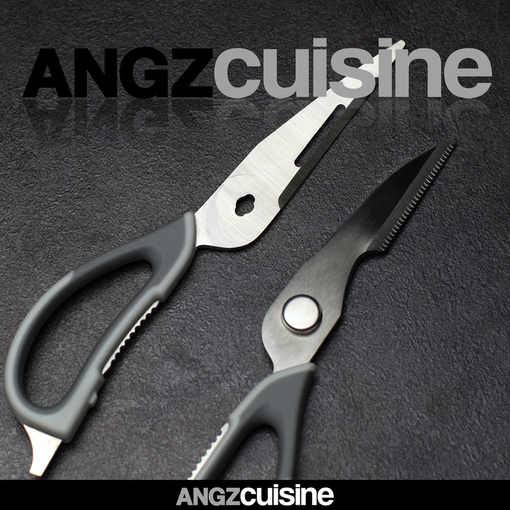 

Multi Fungtion 8 in 1 Kitchen Sciccors Gunting Dapur Magnetic Cover Grey