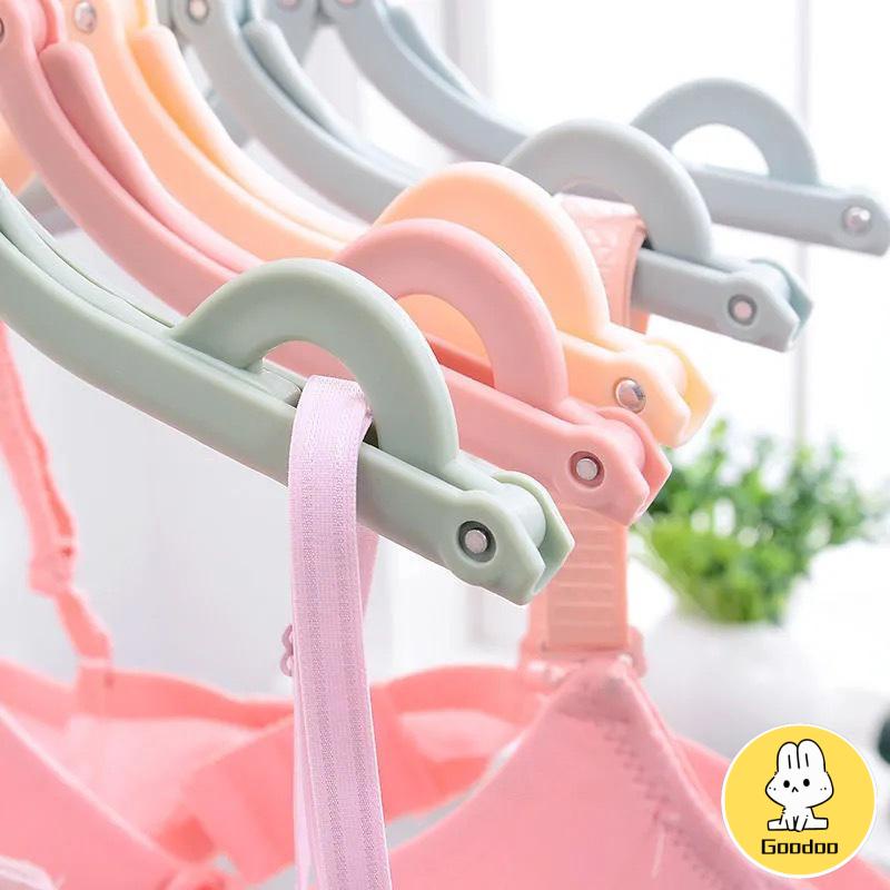 Gantungan Lipat Multifungsi Portabel Perjalanan Non-Slip Rak Pakaian Mini Plastik Luar Ruangan -Doo