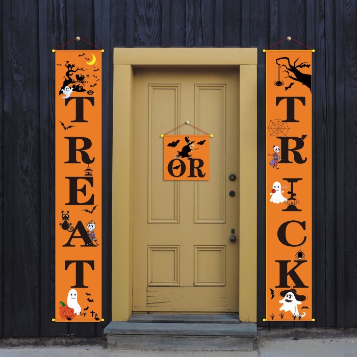 Banner TRICK OR TREAT Dekorasi Pesta Halloween Murah Spanduk Haloween