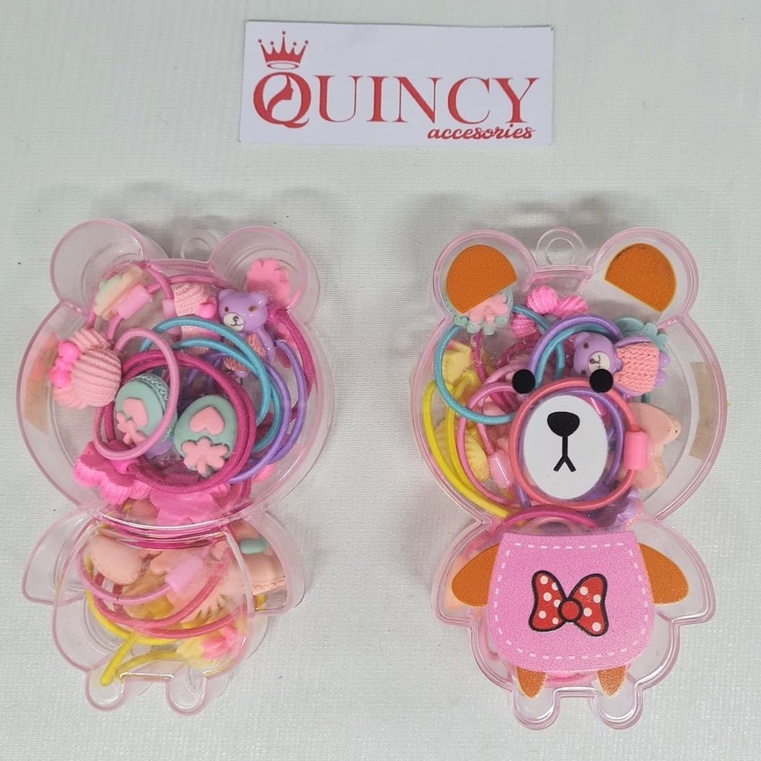 Ikat rambut set / ikat rambut box / ikat rambut bear / ikat rambut anak / ikat rambut warna / ikat r