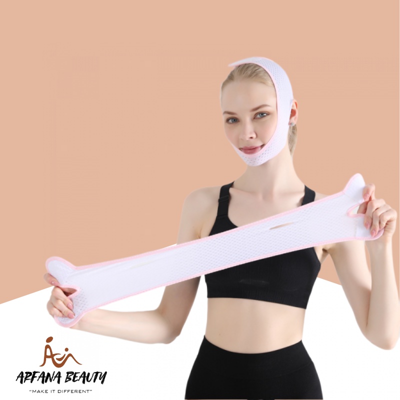 PENIRUS PIPI WAJAH FACE LIFT SLIM BELT V SHAPE KORSET DOUBLE CHIN Putih