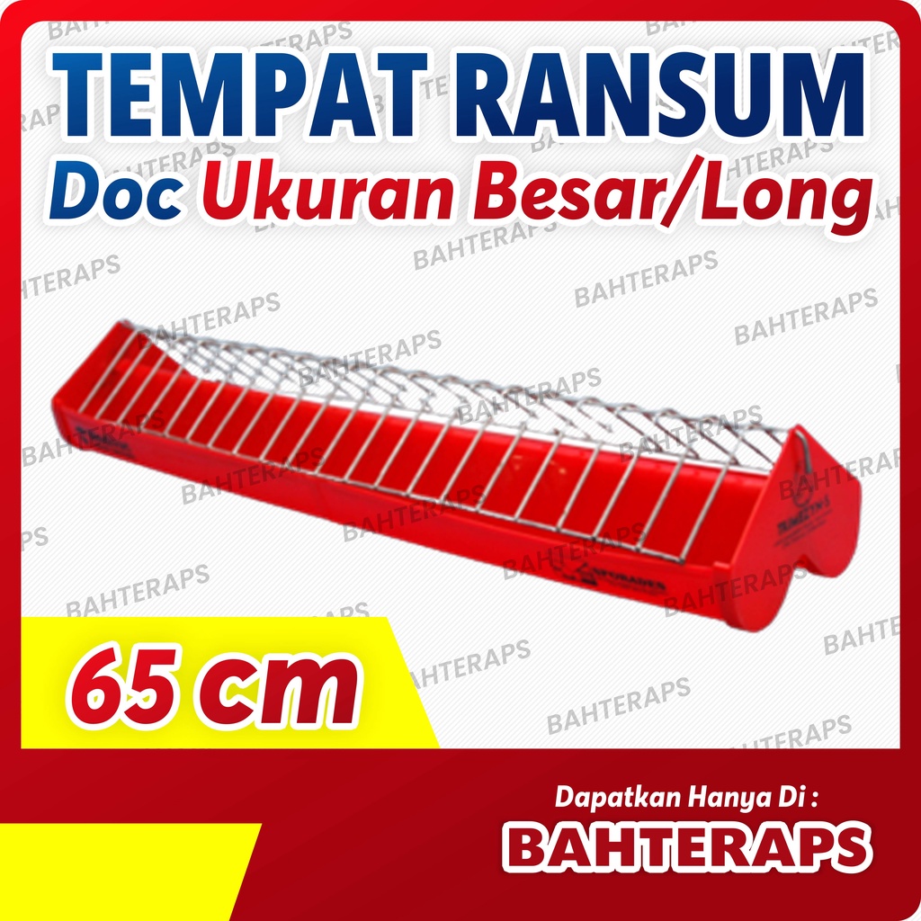 ANAK AYAM Tempat Ransum Pakan Anak Ayam DOC 65 cm Tempat Pakan Ayam Broiler Kecil PANJANG