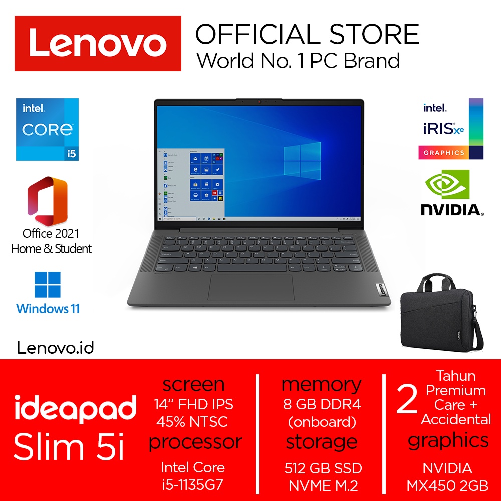 Lenovo IdeaPad Slim 5i i5 1135G7 Win11 8GB 512GB SSD 14