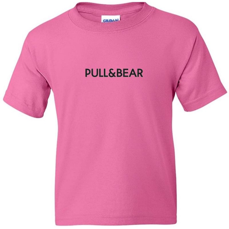 Kaos Pria Pull&amp;Bear Kaos Atasan Pria Lengan Pendek Baju Oblong Laki Distro Logo Tulisan COD