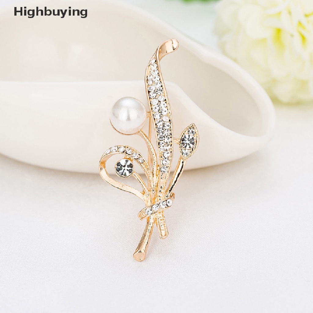 Hbid Bros Pin Desain Bunga Hias Kristal Berlian Mutiara Imitasi Aksesoris Wanita Untuk Pesta Nikah