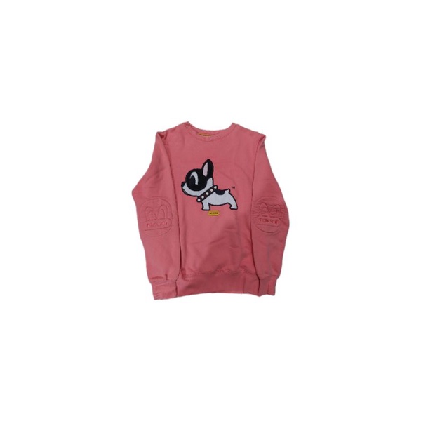 CN Crew Neck Pancoat Anjing / Dog Pink Peach