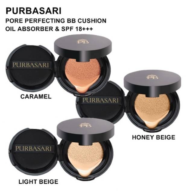 ✨LACIKOSME✨ PURBASARI PORE PERFECTING BB CUSHION - FULLSIZE | REFILL BPOM ORIGINAL