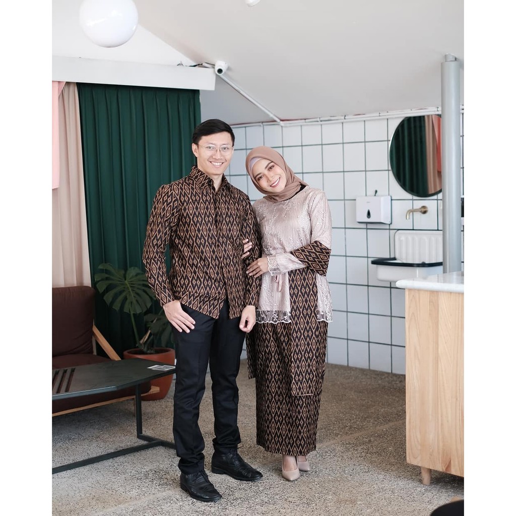 Maura Couple - Sania Ruflle Batik Couple Ori Ndoro Jowi Garansi Termurah Shopee - MODERN BATIK