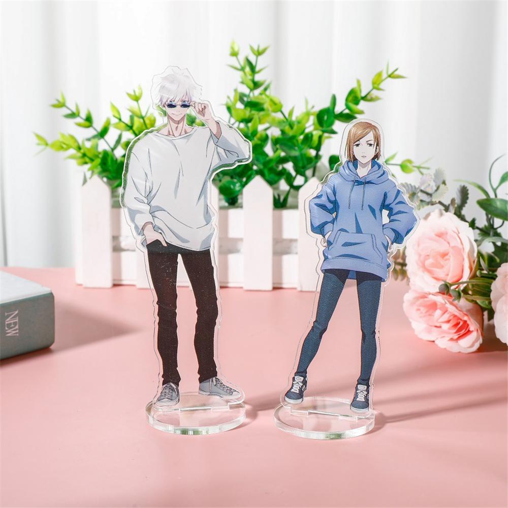 LANFY Cute Anime Jujutsu Kaisen Model Toy Itadori Yuuji Jujutsu Kaisen Figure Stand Desk Decor Model Plate Action Figure Figure Decoration Desktop  Decorate Fushigura Megumi Satoru Gojou