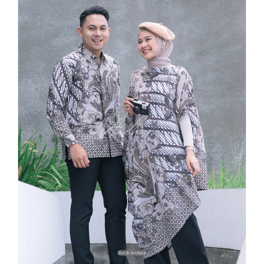 PEKSILAWASAN Pakaian Batik Set Couple Modern Premium Terlaris Sragenan