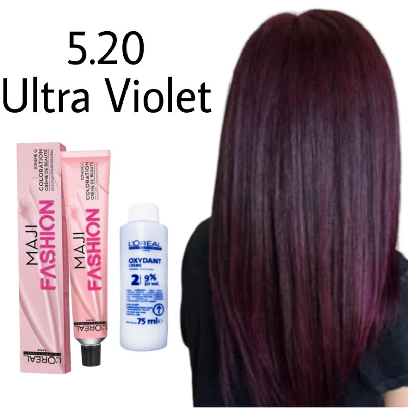 Cat rambut loreal majifashion maji fashion 5.20 ultra violet , pewarna rambut