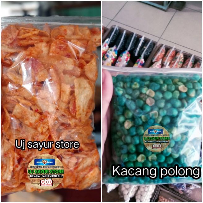 

Produk Combo Keripik Pedas Rujak isi 250gram dan snack Kemasan