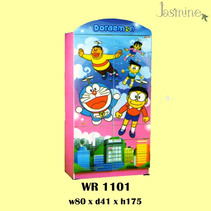 Lemari Pakaian Anak Doraemon | Lemari Baju Anak Doraemon SUPER WR 1101