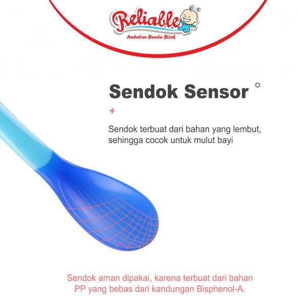 MOMS_ Sendok Sensor / Sendok Makan Bayi Silikon Mpasi Reliable