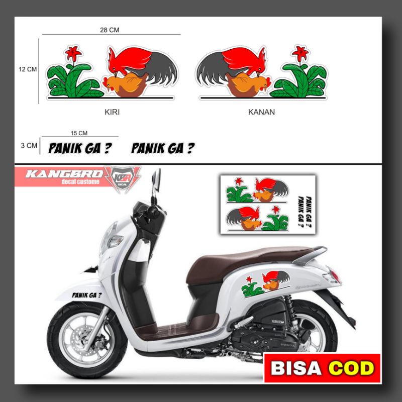 Stiker Pack Ayam Jago Ayam Kawin Stiker Motor Sticker Motor Stiker scoopy Striping Scoopy