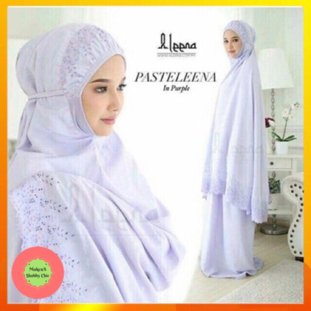 Seri terbaru Mukena katun bordir Purple Siti Khadijah mukena jumbo adem nyaman dan tidak menerawang