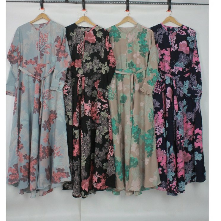 GAMIS PREMIUM MONALISA motif NIRINA baju muslim wanita pakaian syari ibu menyusui hamil maxi dress